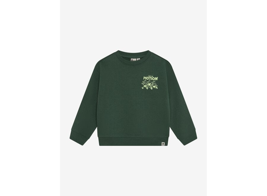 Oversized sweater backprint - Jungle green