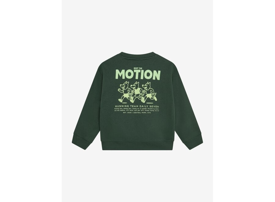 Oversized sweater backprint - Jungle green