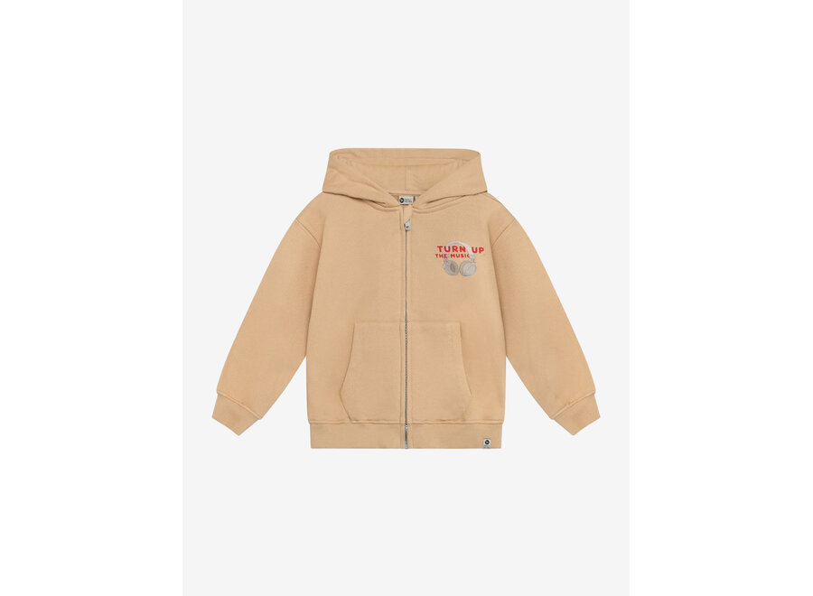 Hoodie zipperjacket - Ginger root