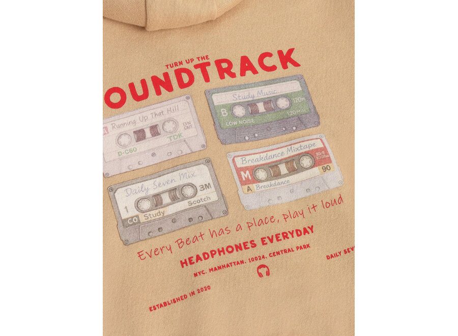 Hoodie zipperjacket - Ginger root