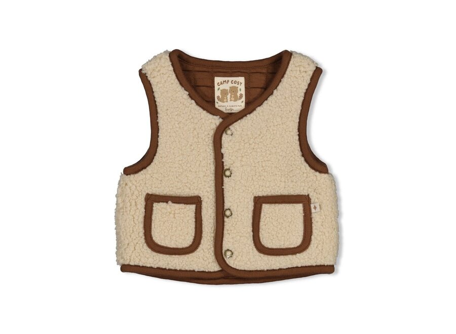 Omkeerbaar teddy gilet - Tiny timber tales
