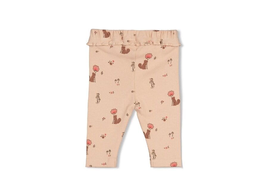 Legging rib AOP zand - Forest garden
