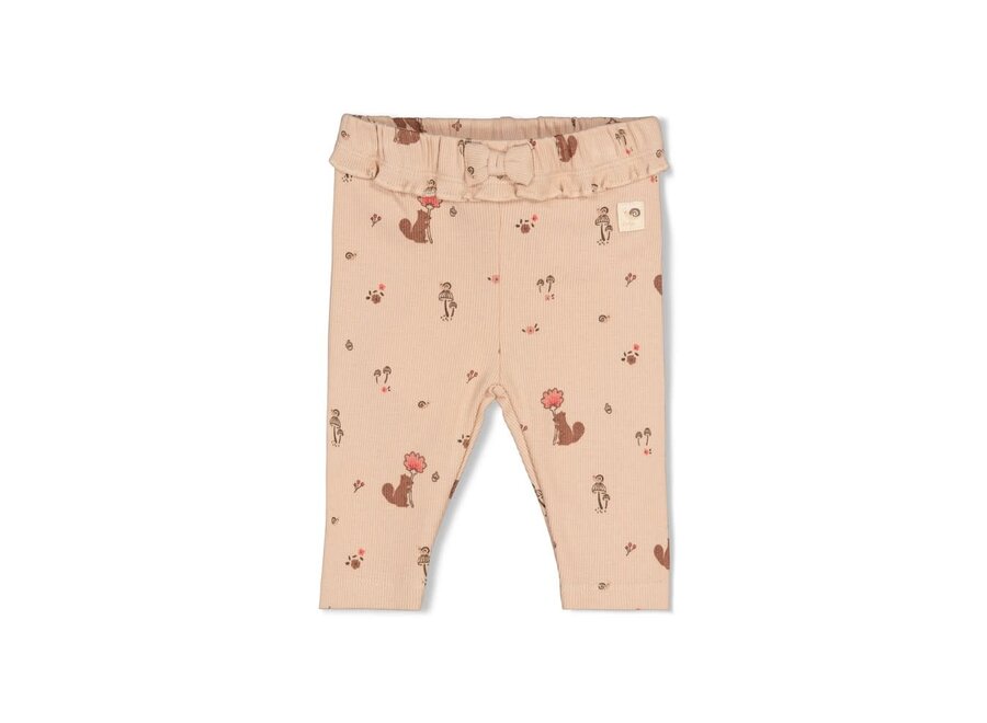Legging rib AOP zand - Forest garden