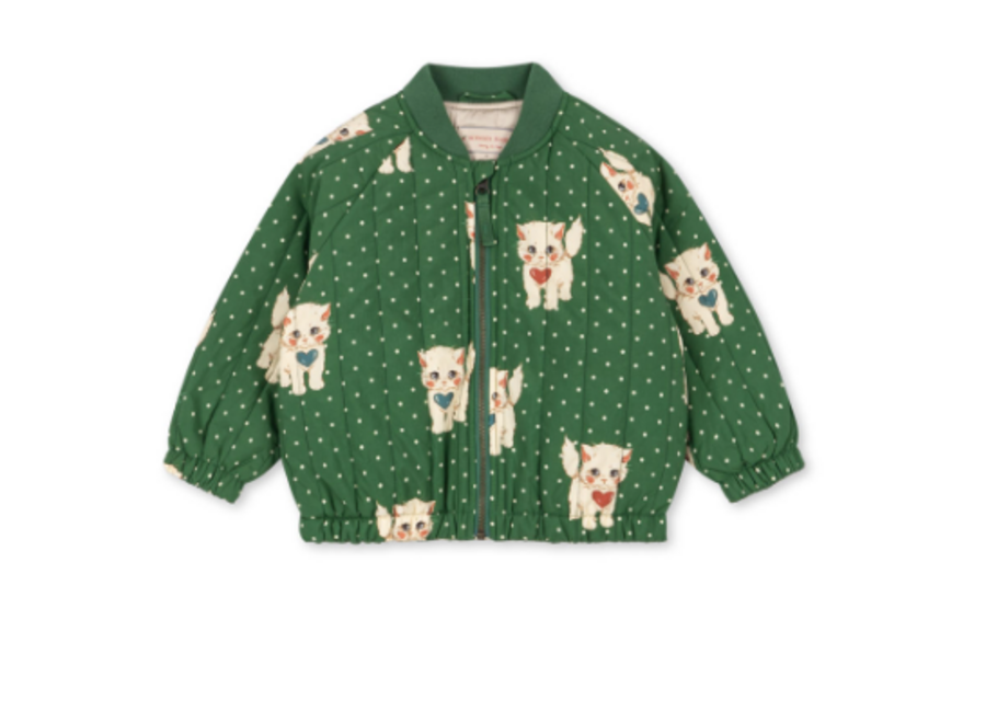 Juno printed bomber jacket dot miao verde