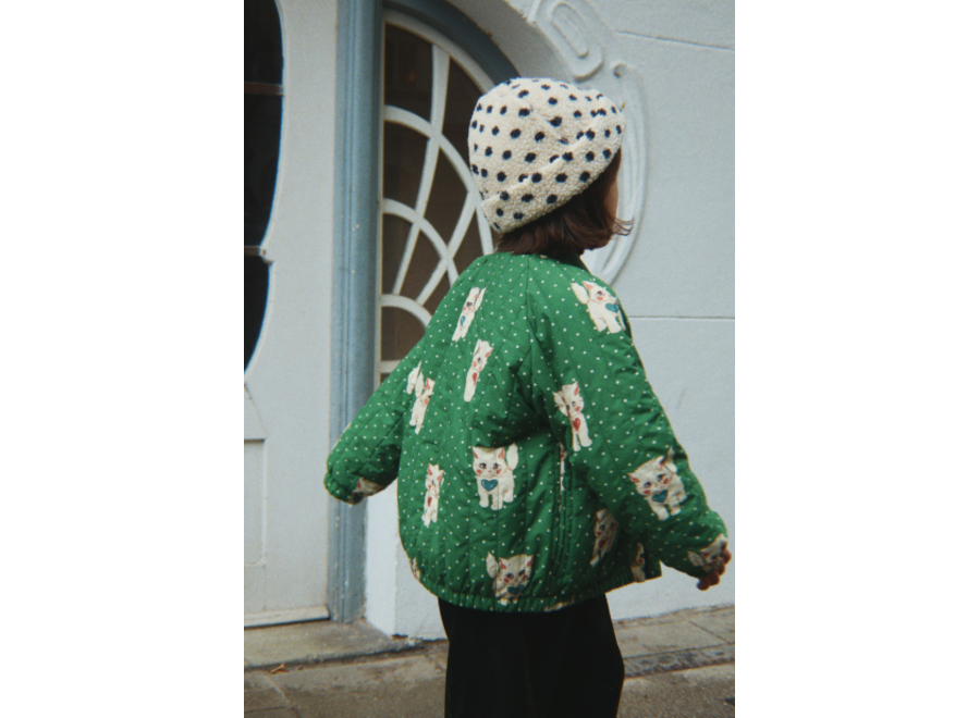 Juno printed bomber jacket dot miao verde