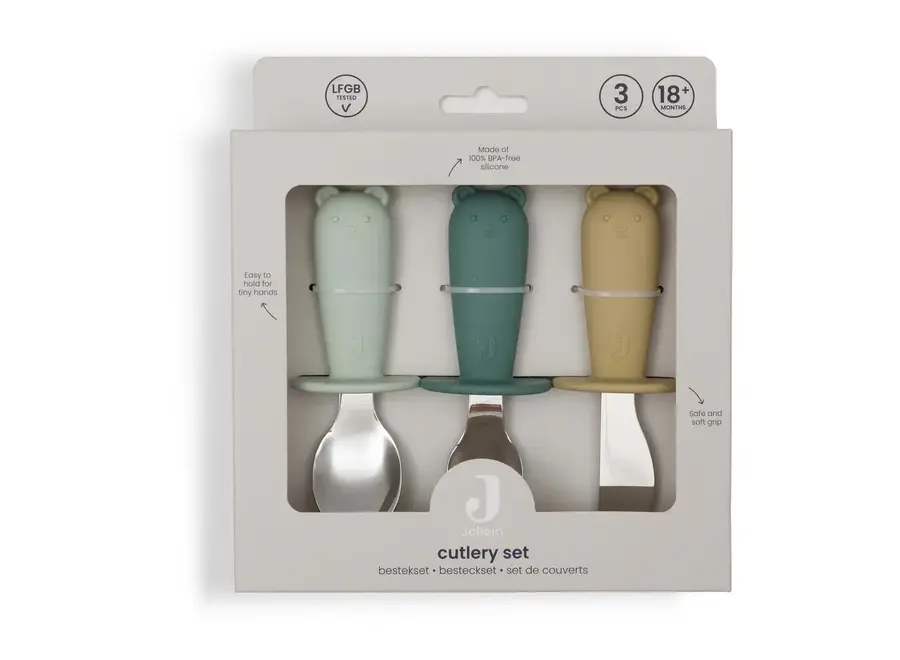 Bestekset silicone - Jade shades