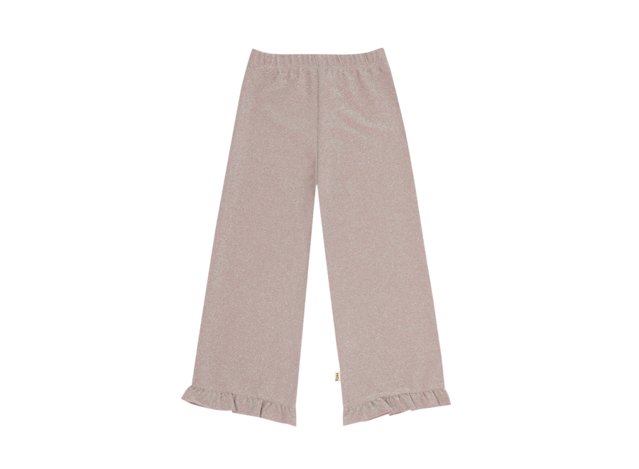 Ruffled pants - Mauve rose (lurex)