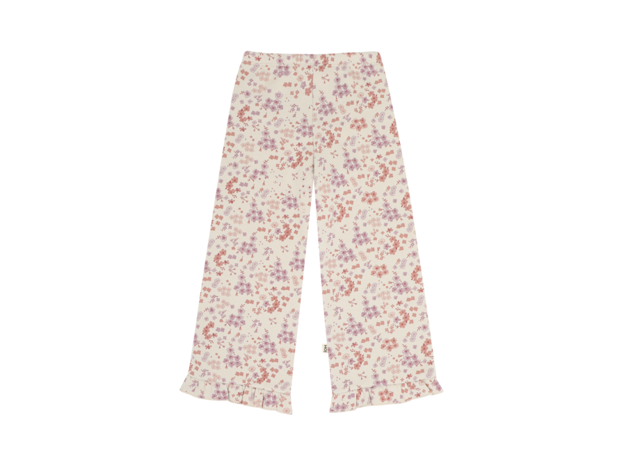 Ruffled pants - Floral winter muse