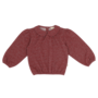 Puff balloon collar jumper - Ruby sparkle