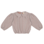 Puff balloon collar jumper - Mauve rose (lurex)