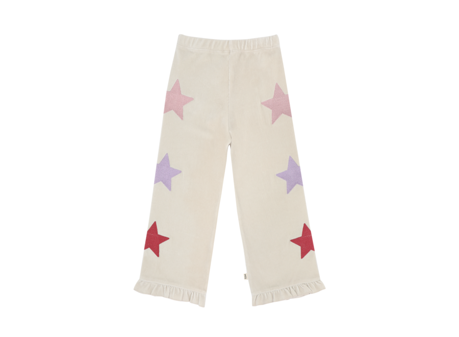 Stars classic velvet ruffled pants - Sandshell