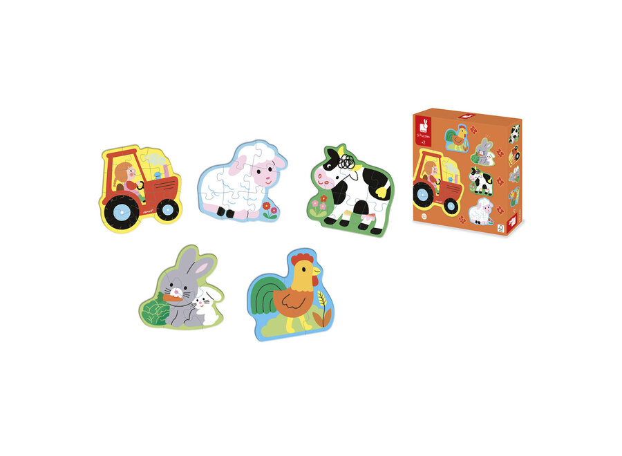 5 formaten puzzels - Boerderij