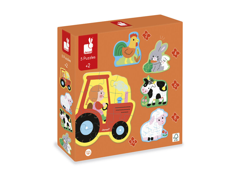 5 formaten puzzels - Boerderij