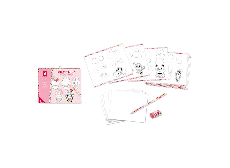 Step by step sjablonen - Kawaii