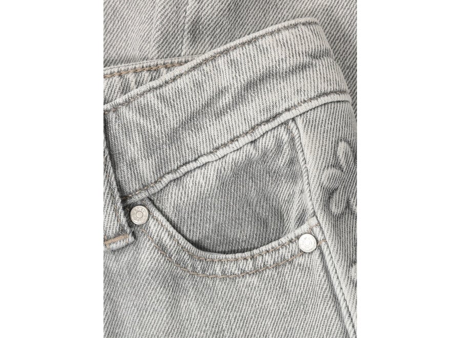 Denim wide fit embossing - Light grey