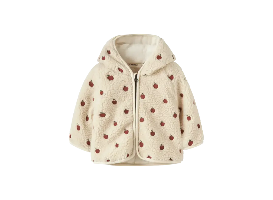 Nalo Sia LS loose sherpa jacket - Turtledove/ Apples