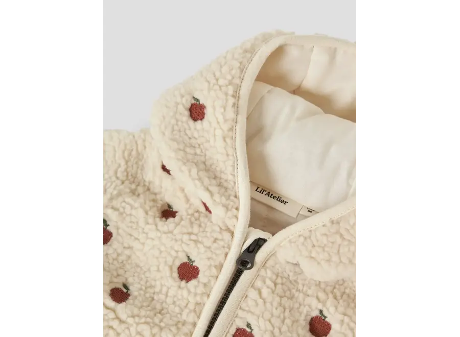 Nalo Sia LS loose sherpa jacket - Turtledove/ Apples