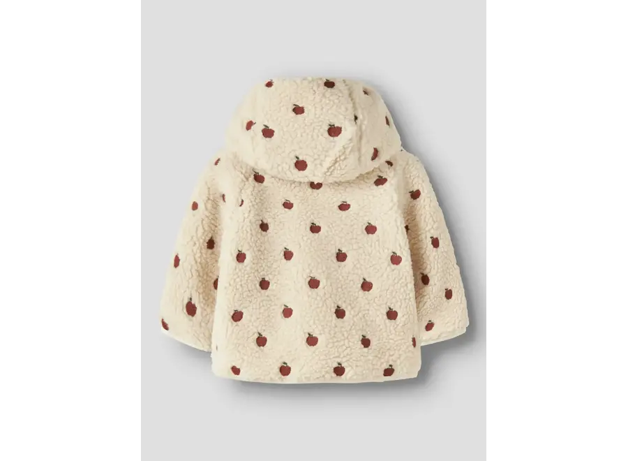 Nalo Sia LS loose sherpa jacket - Turtledove/ Apples