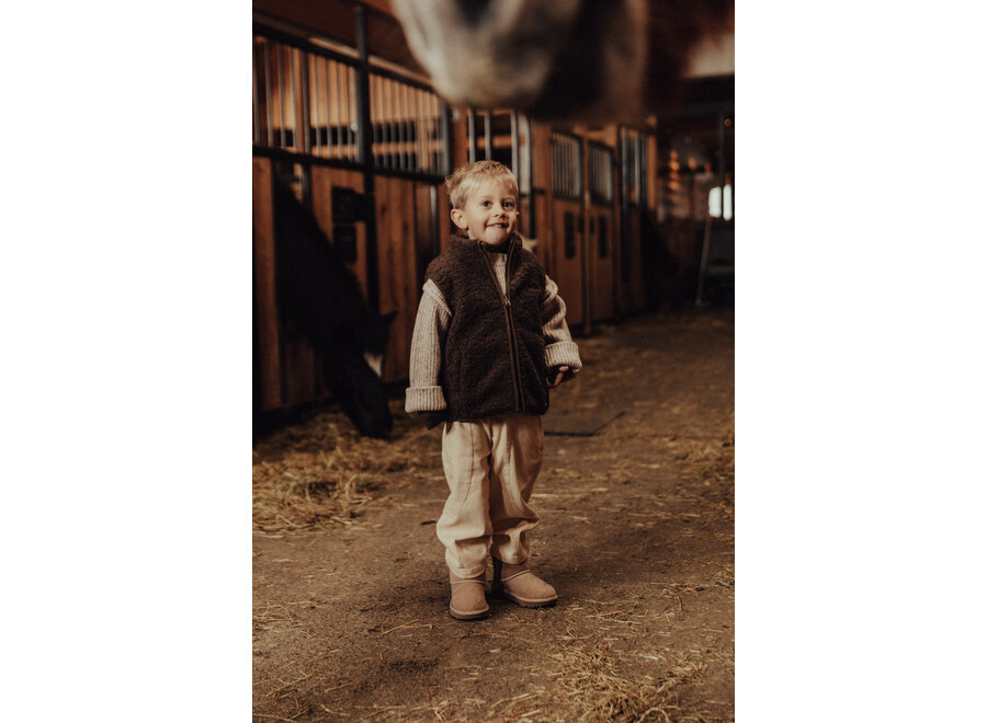 Myso teddy gilet - Brown choco