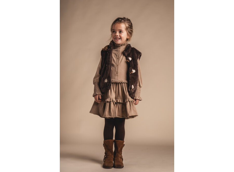 Meddox teddy gilet - Brown choco