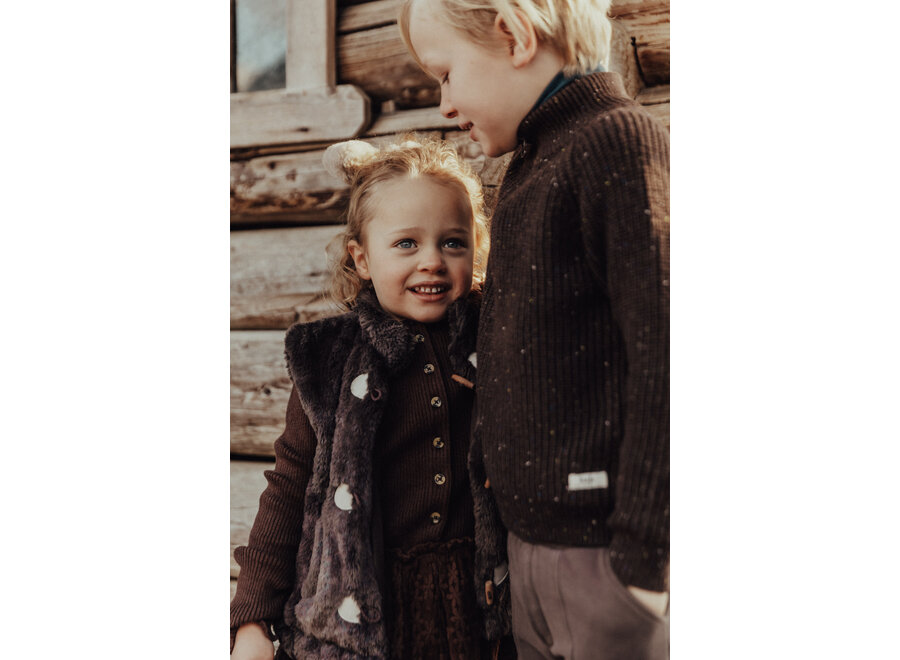 Meddox teddy gilet - Brown choco