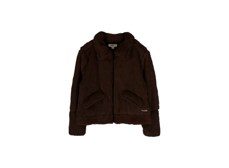 Isabeau soft fur jacket - Brown choco