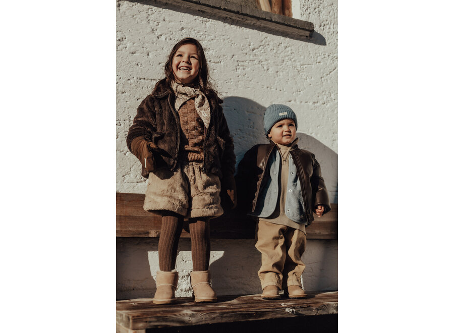 Isabeau soft fur jacket - Brown choco