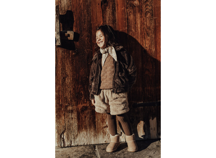 Jolye fluffy short - Taupe light