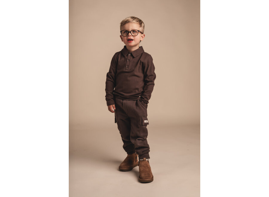 Nikolai LS polo  - Brown choco
