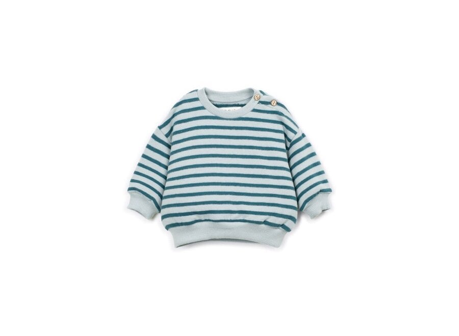 Striped jersey sweater - Cyanotype
