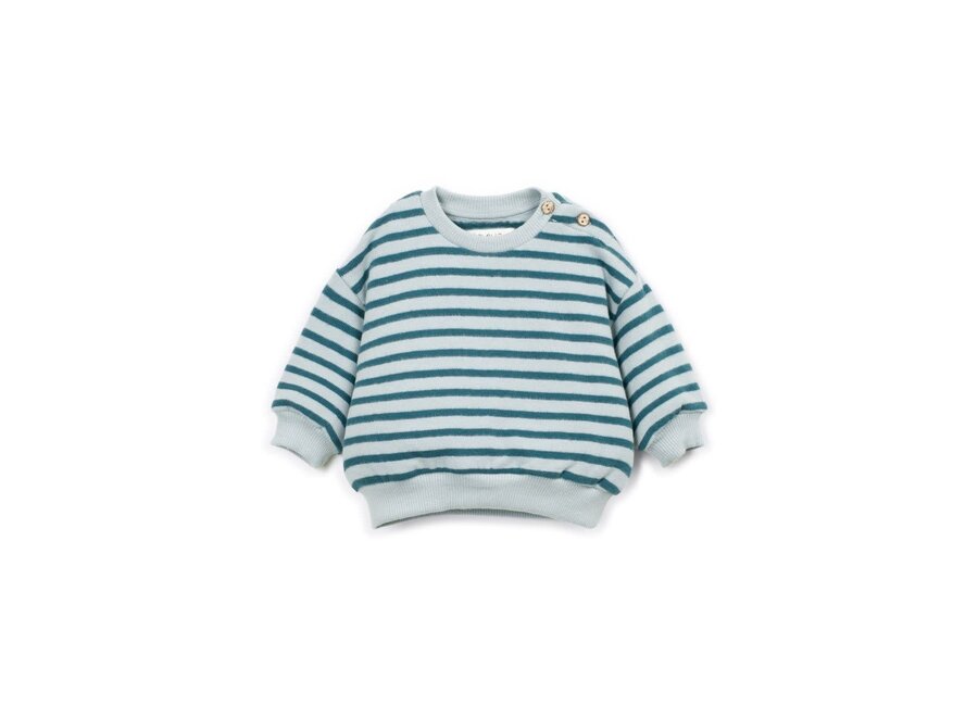 Striped jersey sweater - Cyanotype