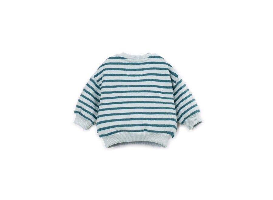 Striped jersey sweater - Cyanotype