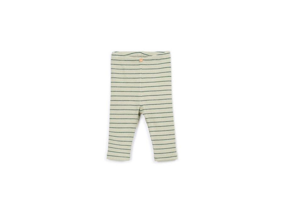 Striped rib leggings - Fiber