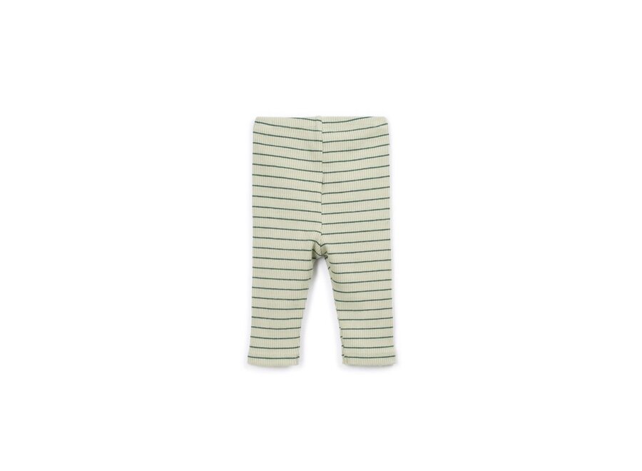 Striped rib leggings - Fiber