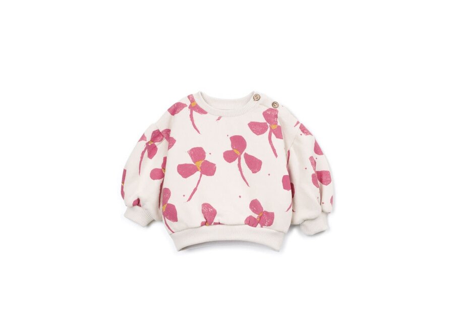 Printed fleece sweater 'Flowers' - Sketches