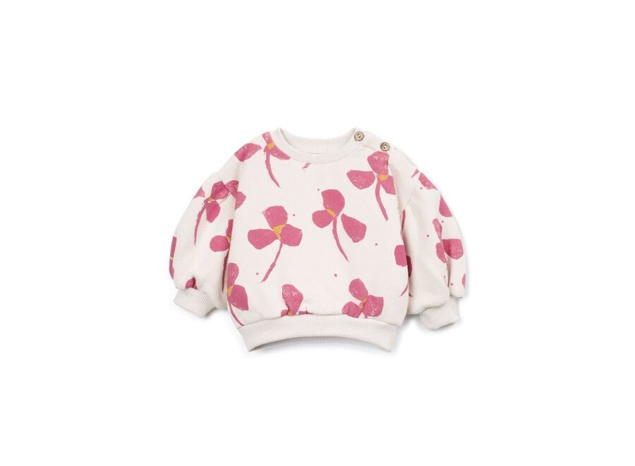 Printed fleece sweater 'Flowers' - Sketches