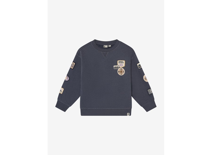 Oversized sweater badges - Odyssey gray