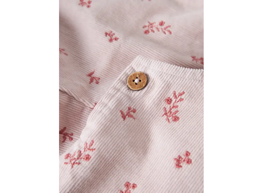 Nelly cord loose overall - Hushed violet/ Flower