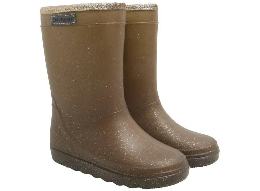 Thermo boots glitter - Coffee bean