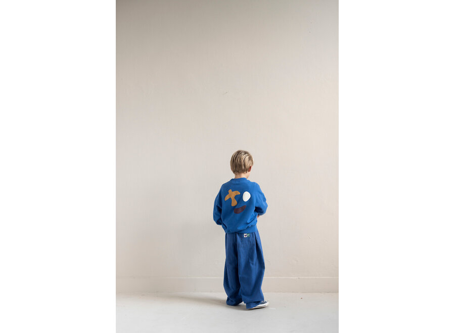 Happy bird sweater - Cobalt blue