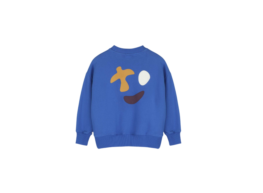 Happy bird sweater - Cobalt blue