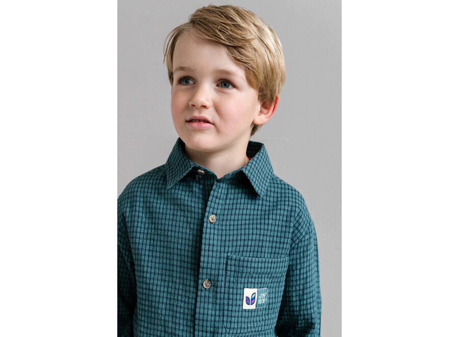 Scott shirt - Seafoam green/ Navy blue