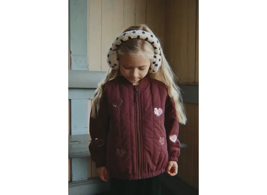Juno sequin bomber jacket - Decadent chocolate