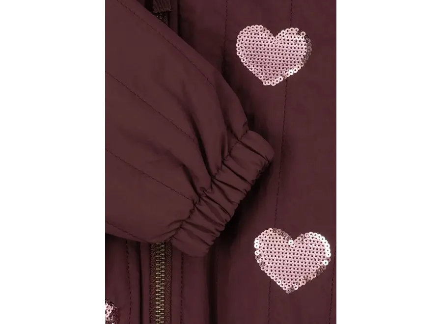 Juno sequin bomber jacket - Decadent chocolate