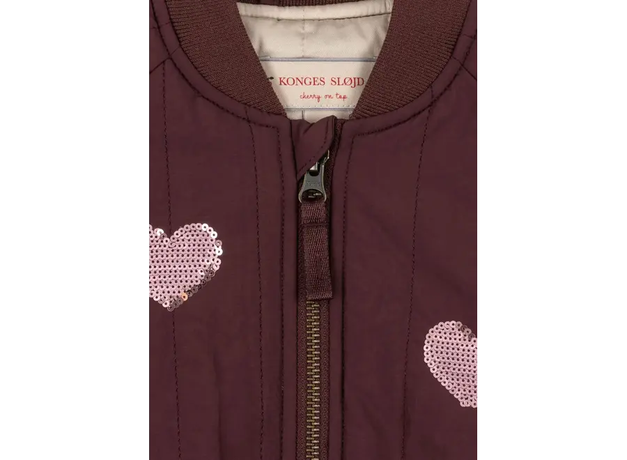 Juno sequin bomber jacket - Decadent chocolate