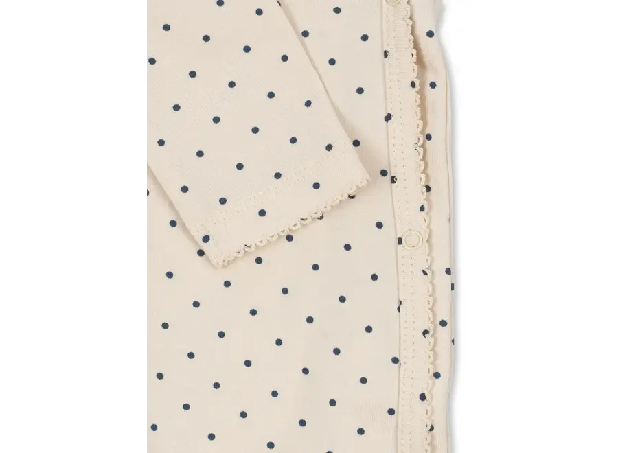 Basic newborn onesie - Blue dot