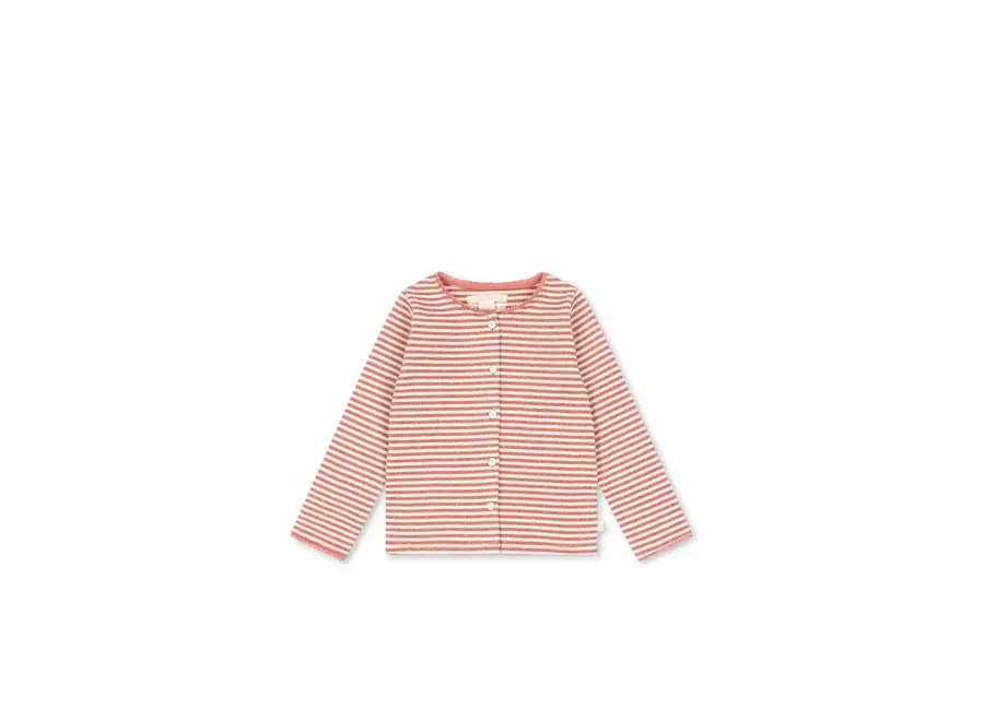 Roli stripe cardigan - Rose cream stripe