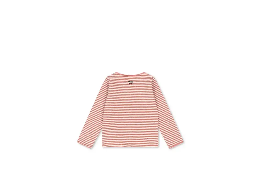 Roli stripe cardigan - Rose cream stripe