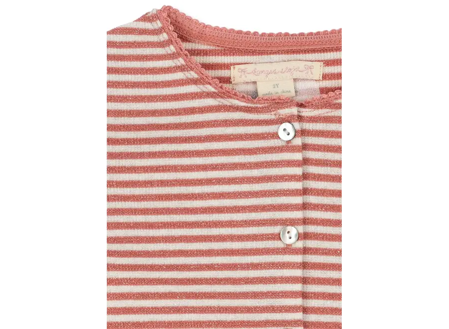 Roli stripe cardigan - Rose cream stripe