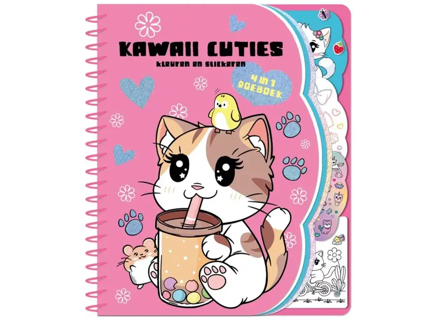 4-in-1 doeboek - Kawaii cuties (4+)